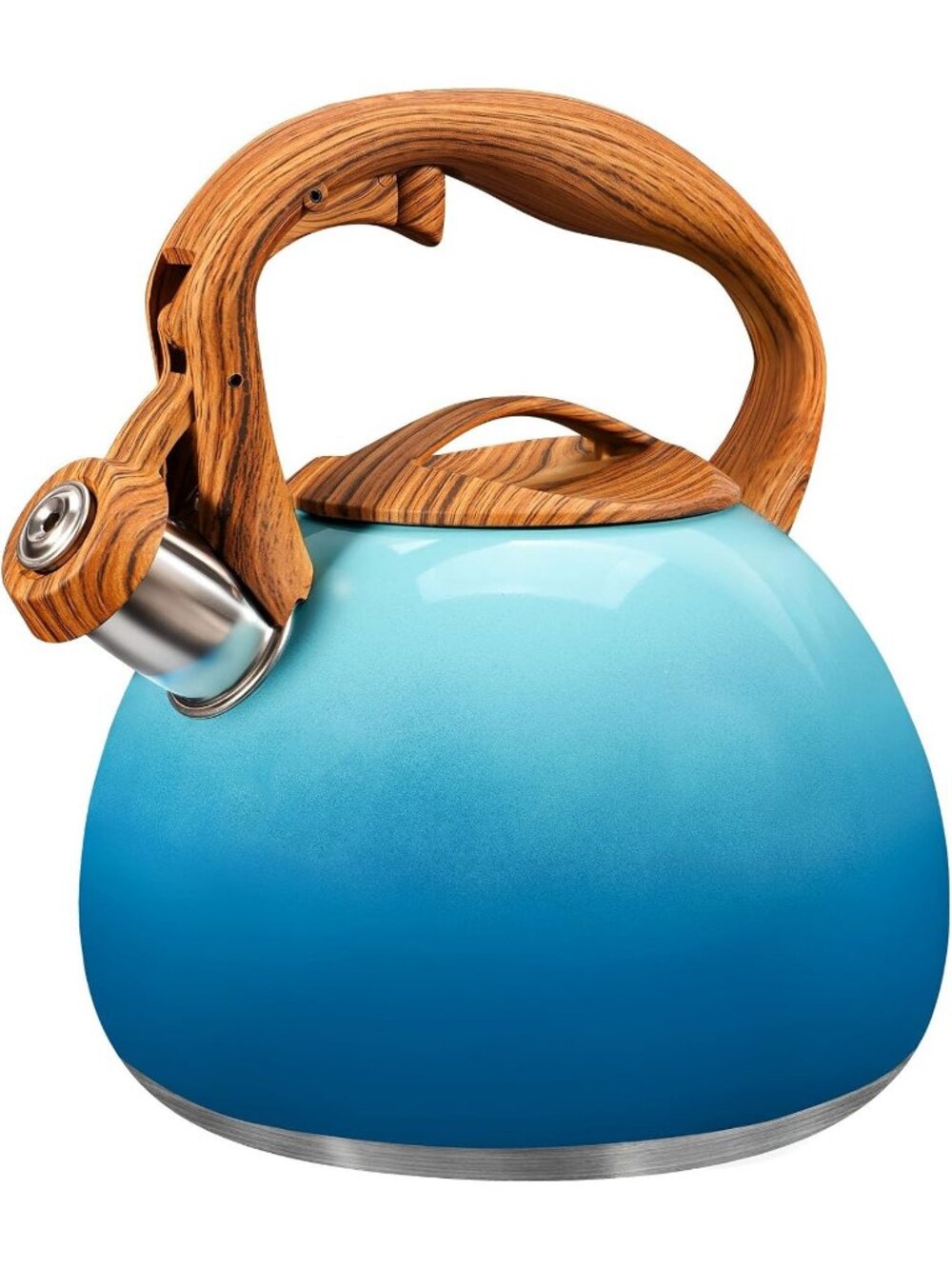 GGC 3.1QT Sky-Blue Stainless Steel Whistling Tea Kettles For Kitchen Stove Top